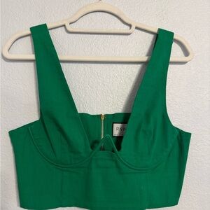 RNWY Green Cropped Tank Top